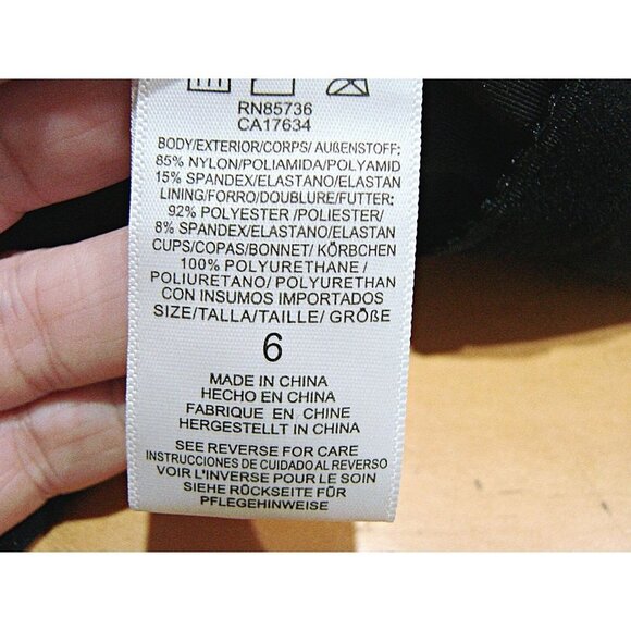 Michael Kors Womens Black One Piece Swimsuit Criss Cross Cut Out Pull On Size 6 - Picture 9 of 12